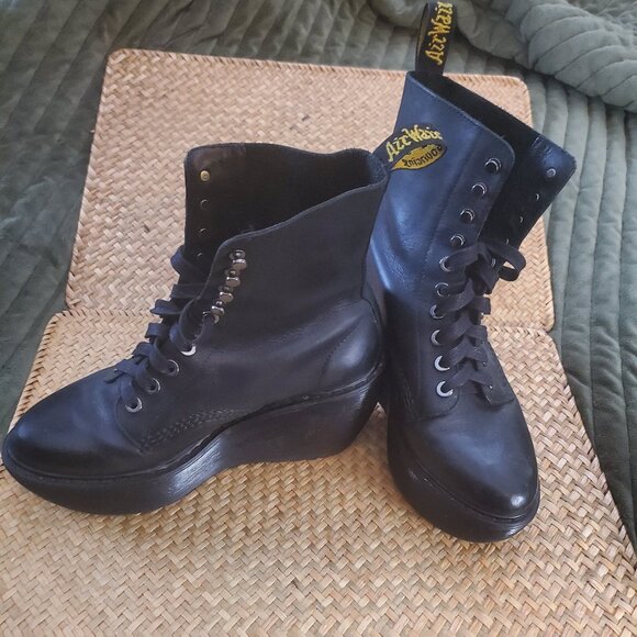 Dr Martens JAMILA - RARE Wedge Platform Combat Boot - Picture 1 of 11